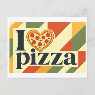 Carte Postale "J'adore la pizza"