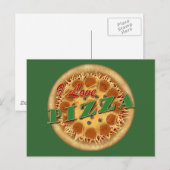 Carte Postale J'adore la pizza (Devant / Derrière)