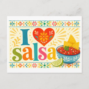Carte Postale "J'adore la salsa"