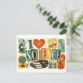 Carte Postale "J'adore la science" (Debout devant)