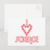 Carte Postale J'adore la science (Devant / Derrière)