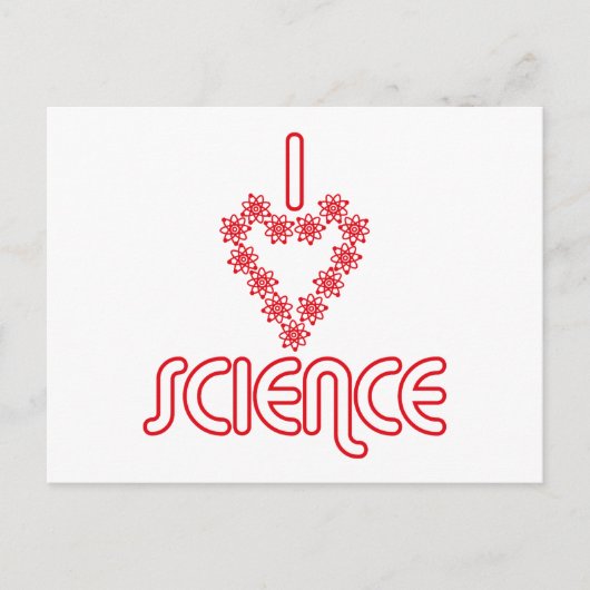 Carte Postale J'adore la science (Devant)