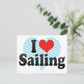 Carte Postale J'adore la voile (Debout devant)