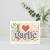 Carte Postale "J'adore l'ail" (Debout devant)