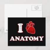 Carte Postale j'adore l'anatomie (Devant / Derrière)