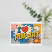 Carte Postale "J'adore l'art pop" (Debout devant)