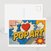 Carte Postale "J'adore l'art pop" (Devant / Derrière)