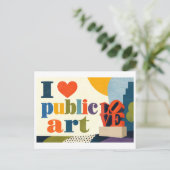 Carte Postale "J'adore l'art public" (Debout devant)