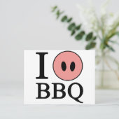 Carte Postale J'adore le barbecue (Debout devant)