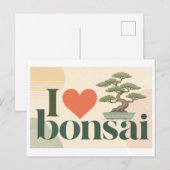 Carte Postale "J'adore le Bonsaï" (Devant / Derrière)