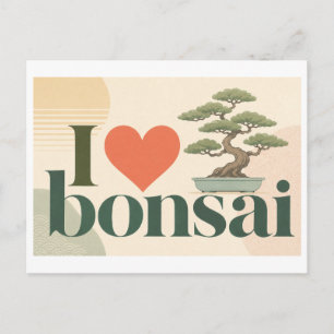 Carte Postale "J'adore le Bonsaï"