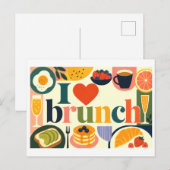 Carte Postale "J'adore le brunch" (Devant / Derrière)