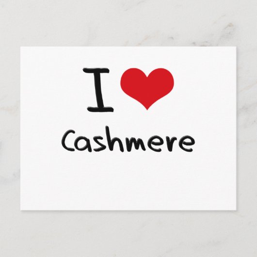 Carte Postale J'adore le Cachemire (Devant)