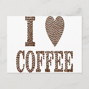 Carte Postale J'adore le café