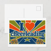 Carte Postale "J'adore le cheerleading" (Devant / Derrière)