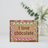 Carte Postale J'adore le chocolat (Debout devant)