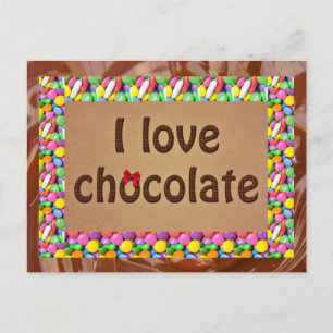 Carte Postale J'adore le chocolat