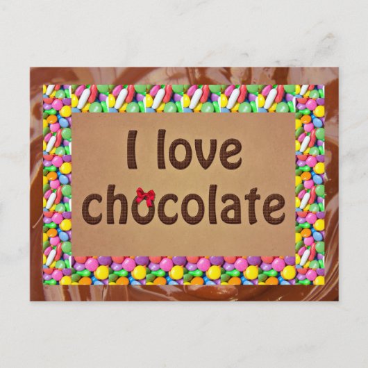 Carte Postale J'adore le chocolat (Devant)