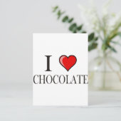 Carte Postale J'adore le chocolat (Debout devant)