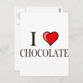 Carte Postale J'adore le chocolat (Devant / Derrière)