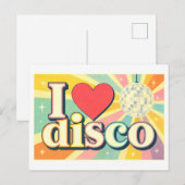 Carte Postale "J'adore le disco" (Devant / Derrière)