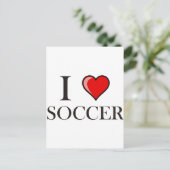 Carte Postale J'adore le football (Debout devant)