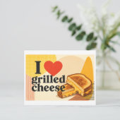 Carte Postale "J'adore le fromage grillé" (Debout devant)