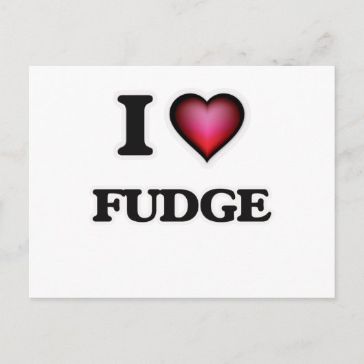 Carte Postale J'adore le fudge (Devant)