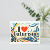 Carte Postale "J'adore le futurisme" (Debout devant)
