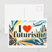 Carte Postale "J'adore le futurisme" (Devant / Derrière)
