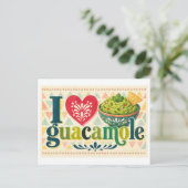 Carte Postale "J'adore le guacamole" (Debout devant)