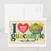 Carte Postale "J'adore le guacamole" (Devant / Derrière)
