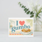 Carte Postale "J'adore le Gumbo" (Debout devant)