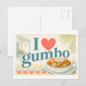 Carte Postale "J'adore le Gumbo" (Devant / Derrière)