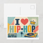 Carte Postale "J'adore le Hip-Hop" (Devant / Derrière)