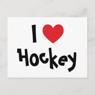 Carte Postale J'adore le hockey