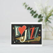 Carte Postale "J'adore le Jazz" (Debout devant)