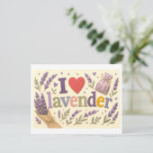 Carte Postale "J'adore le lavande" (Debout devant)