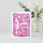 CARTE POSTALE J'ADORE LE PATINAGE FIGURE (Debout devant)