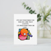 Carte Postale j'adore le ping-pong (Debout devant)