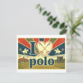 Carte Postale "J'adore le polo" (Debout devant)