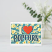 Carte Postale "J'adore le pop-corn" (Debout devant)