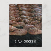 Carte Postale J'adore le poulet ! (Devant)
