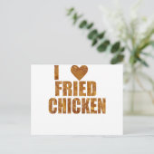 Carte Postale J'adore le poulet frit (Debout devant)