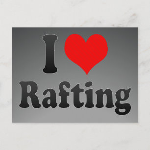 Carte Postale J'adore le rafting