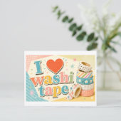 Carte Postale "J'adore le ruban washi" (Debout devant)