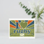 Carte Postale "J'adore le rugby" (Debout devant)