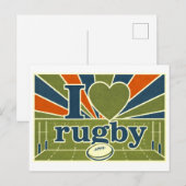 Carte Postale "J'adore le rugby" (Devant / Derrière)