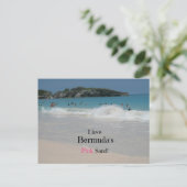 Carte Postale J'adore le sable rose des Bermudes ! (Debout devant)