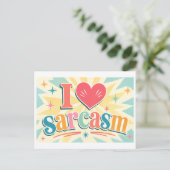 Carte Postale "J'adore le sarcasme" (Debout devant)